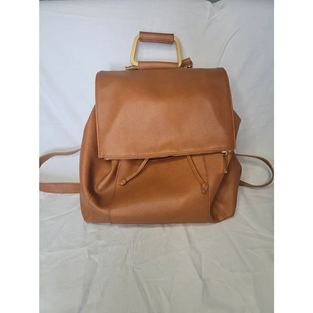 Leather Bag Backpack Baby Bag Gold Classy May San